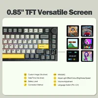 Ajazz AK820 Pro 75% Gasket-mounted Bluetooth 5.1/2.4G Wireless/Wired Mechanical Keyboard with TFT Screen for Mac/Win - Image 3