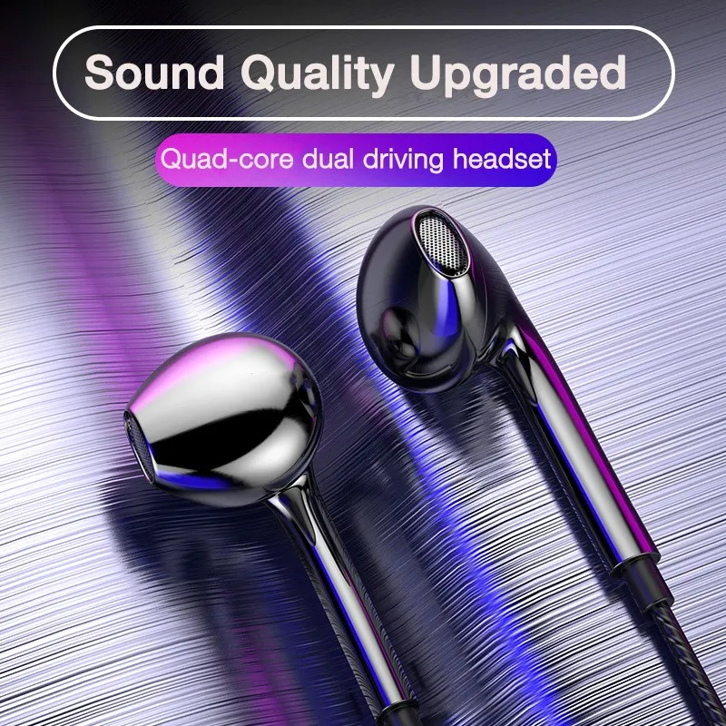

3.5mm In-Ear Wired Headphones Bass Stereo Earbuds With Microphone Sport Gaming Headset Mic for iPhone Xiaomi Huawei Samsung