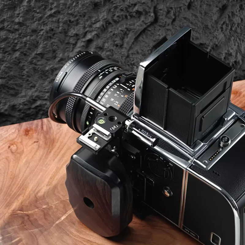 Roadfisher 카메라 우드 핸드 그립 핸들 알루미늄 합금 베이스 홀더 L Hasselblad 503cw 503cx 501cm 500cm 용 퀵 릴리스