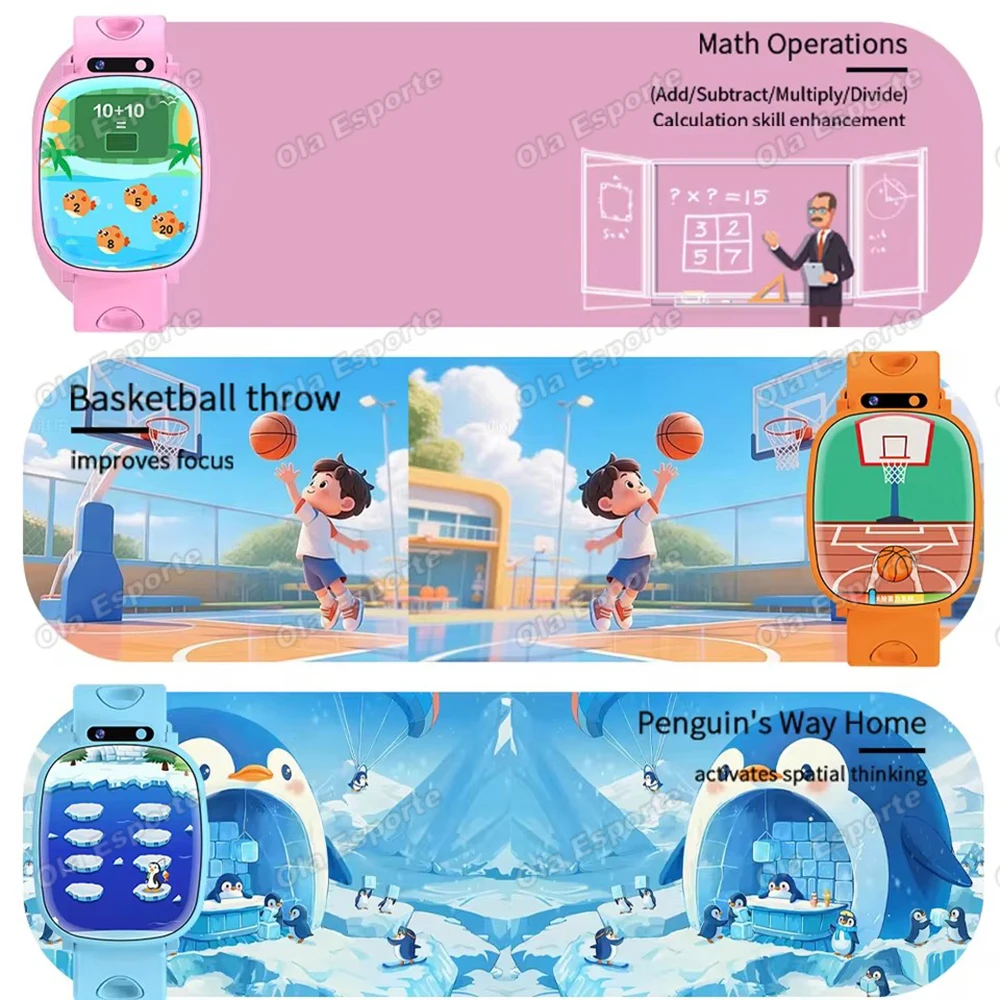 New 2026 Hot Flashlight Smart Watch for Children 18 Games Camera Control Take Photo Stopwatch Calculator Kids Watch Holiday Gift