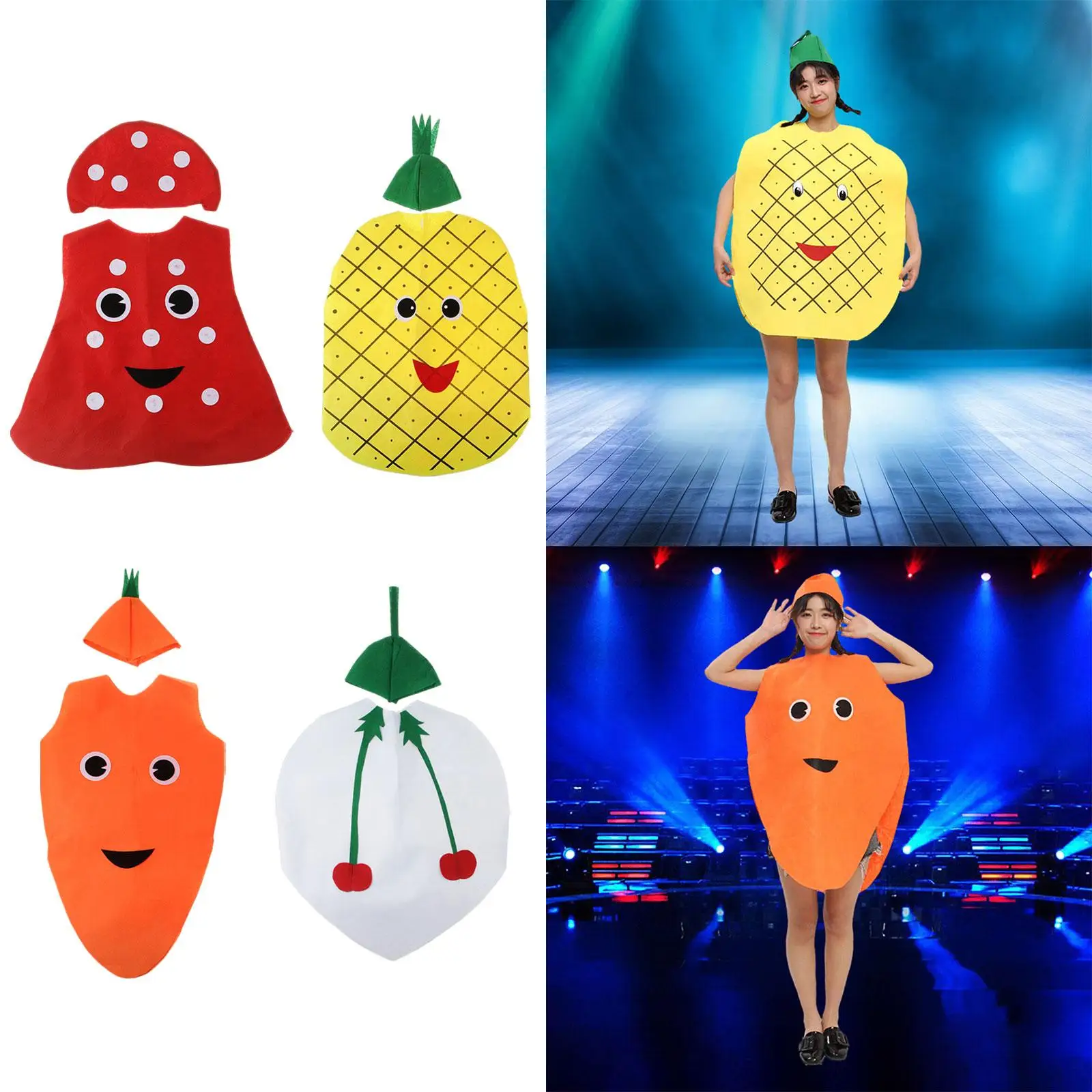 Adults Cosplay Costume Lightweight Cute Men Women Fancy Dress Outfit for Carnival Props Stage Performance Role Play Party
