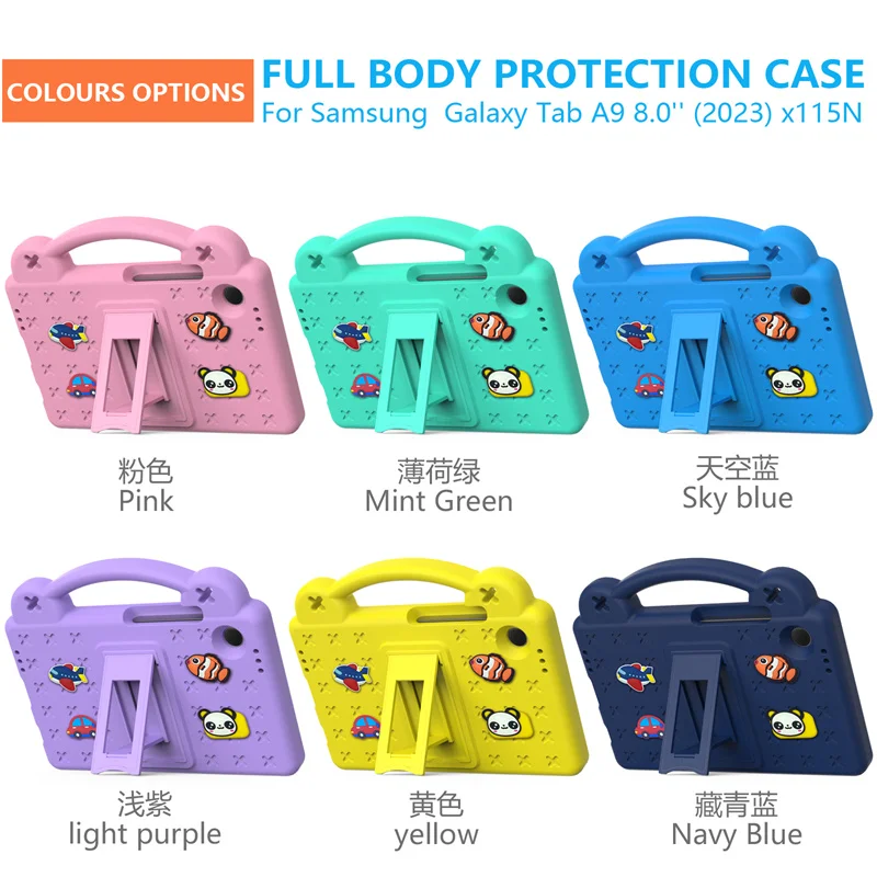 Eva Shockproof Tablet Cover For Kids Shockproof Case para Samsung Galaxy Tab a9 Plus Alça de Ombro 11 Pol 87 Pol 2023 - Imagem 2