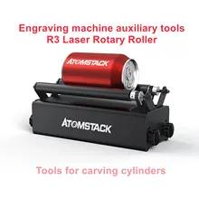 Rolo giratório do laser do atomstack r3, módulo giratório da gravura do rolo da y-linha central do gravador do laser para latas cilíndricas dos objetos