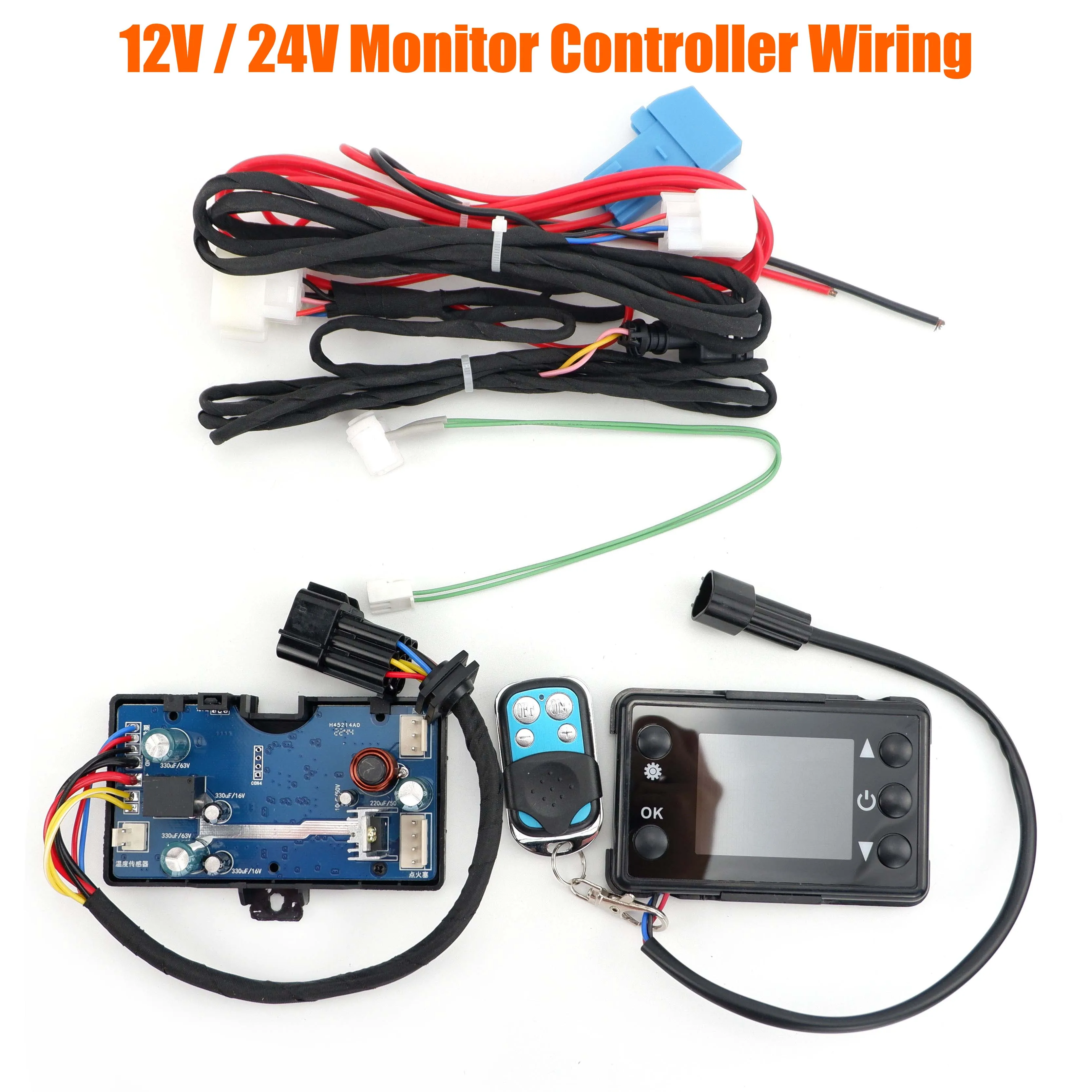 

12V 24V 2KW 3KW 5KW 8KW Air Diesel Heater LCD Monitor Switch Remote Control Motherboard Wire Harness Temp Sensor Car Truck Van