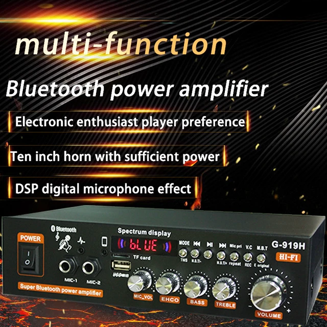 Amplificateur Bluetooth 600W 2CH HIFI Audio Ampli de Puissance