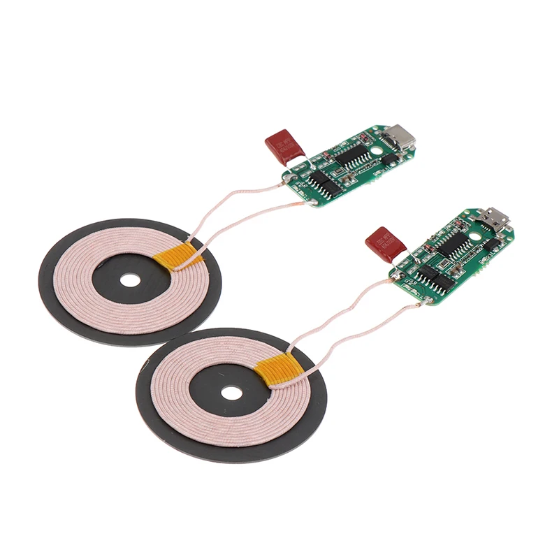 10/15W Fast Wireless Charger Module Micro Type-C Universal Mobile Phone Transmitter PCBA Circuit Board Coil DIY
