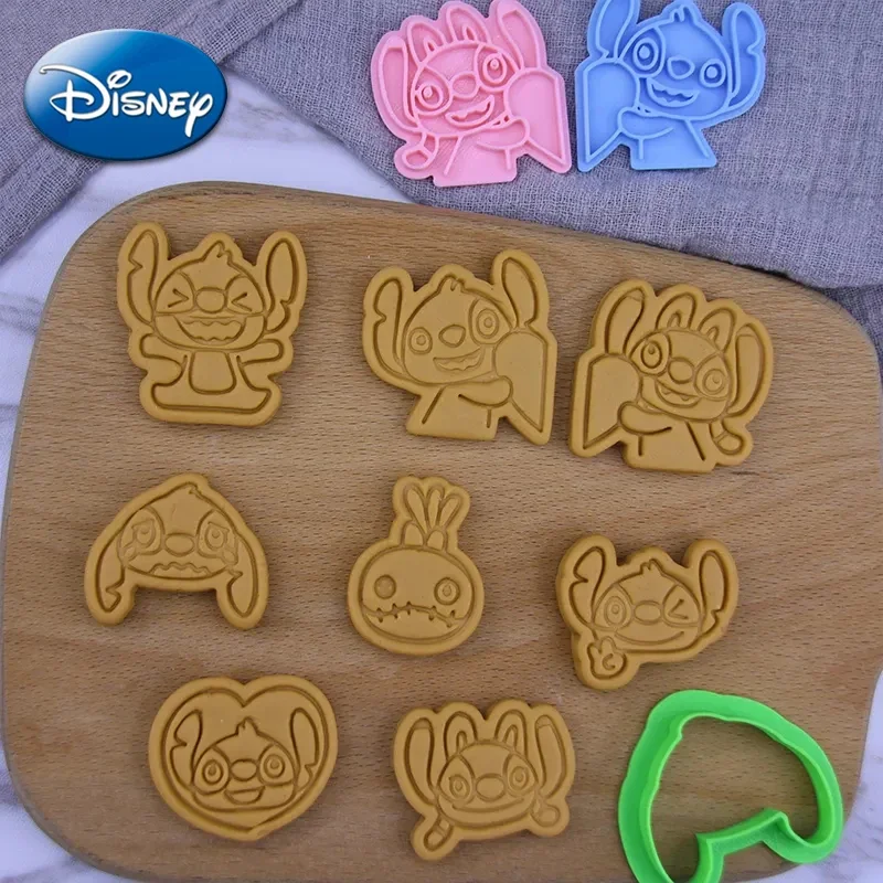 Disney Stitch Cookie Cutter Dumbo Anime Figures Biscuit Mould Bakery Mold Press Stamp Embosser Sugar Kitchen DIY Reusable Model 4pcs set cookie stamp cutters biscuit molds form 3d cookie plunger cutter diy baking mould tools gingerbread cookie cutters