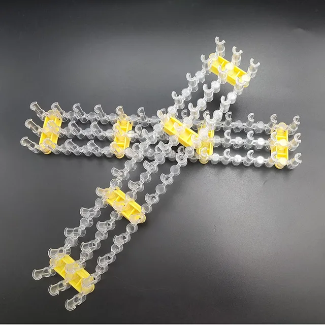 Fashion Rubber Loom Band  Weaver Kit for DIY Elongated Knitting Machine Bracelets Weaving Frame Bands Hook Arts Crafts,  Toys 4