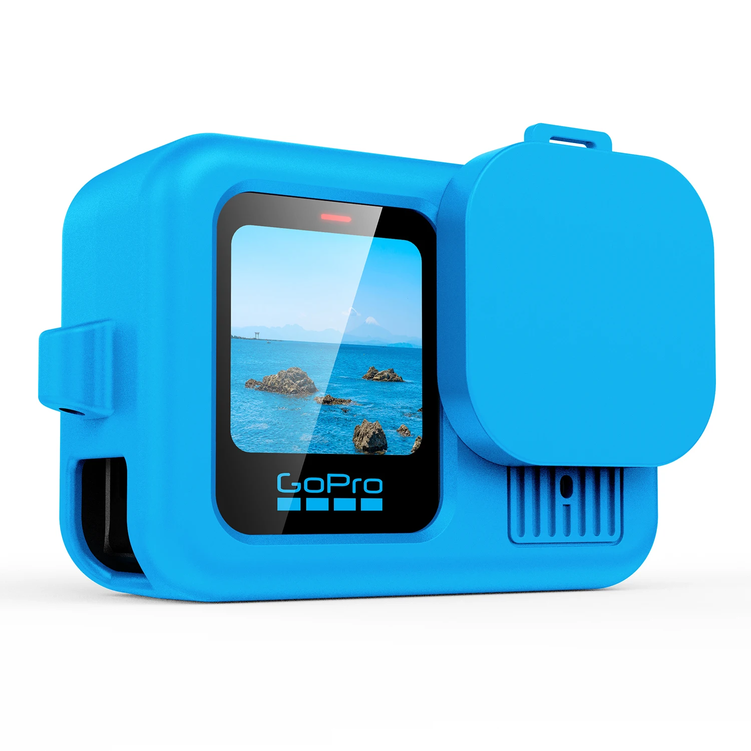 Housse Silicone GoPro Hero 13 - Coque Protection Bleu/Noir