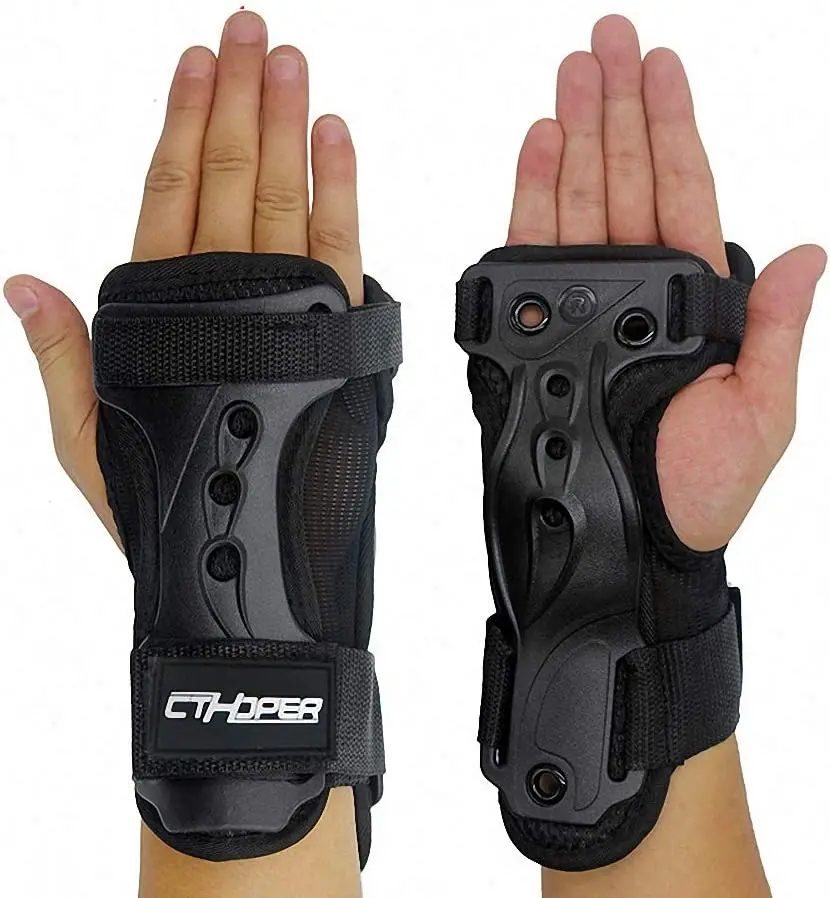 CTHOPER Skiing Wrist Guard Gloves Roller Skating Wrist Palms Protective Gear Wrist Support for Snowboarding Skateboard cycling фото