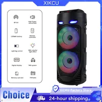 Large Square Dance Portable Bluetooth Speaker LED Colorful Light Soundbar Column KTV Soundbox Wireless Subwoofer HiFi Boombox