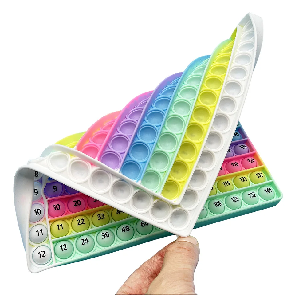 12x12 Multiplication Practice Math Games Pop Toys, Quick Push Pop Bubbles Times Table Educational Learning Toys for Class Kids