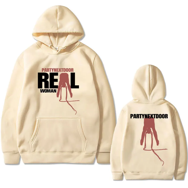 Rapper Partynextdoor Real Woman Album Cover Graphic Hoodie Male Fashion Trend Streetwear Men Women Hip Hop Oversized Hoodies