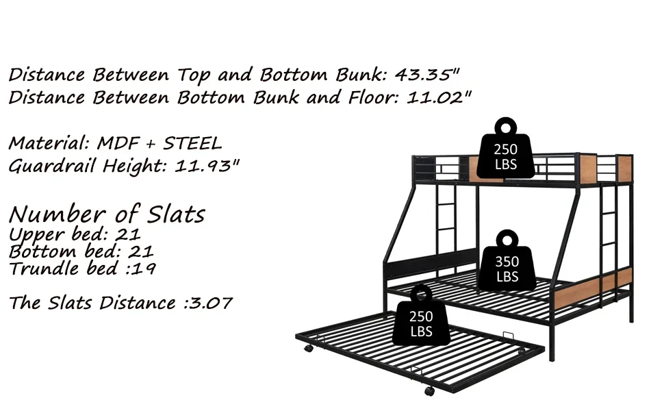 metal bunk bed for adults