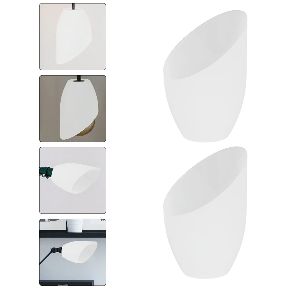 

Inclined Head Lampshade Simple Lamp Plastic Light Bulbs Lamp Accessory