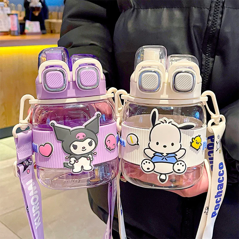 

Детская пластиковая чашка Sanrio, портативная чашка большой емкости для студентов, Спортивная бутылка для воды, кофейная чашка для девочек, подарок
