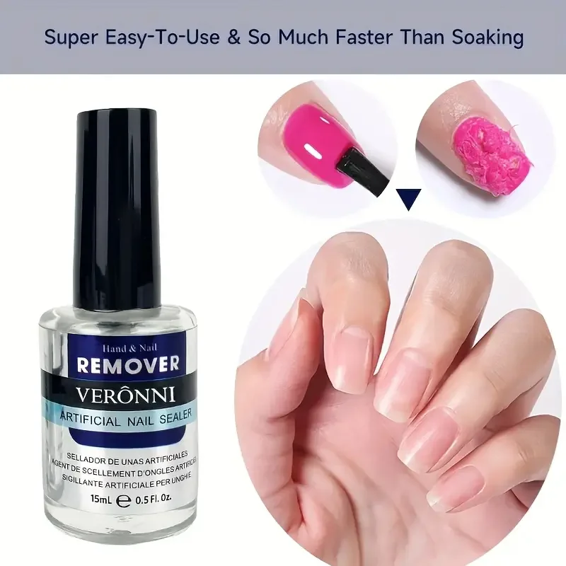 15ML Nail Gel Polish Fast Remover Gel Polish Soak Off UV LED Cleaner Function Gel Remove Manicure For Home Use or Nail Salons 3
