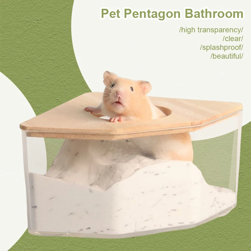 

Hamster Tub Wear-resistant Short Leg Bottom Toileting Hamster Digging Bathroom Hamster Toilet Pet Cage Accessories
