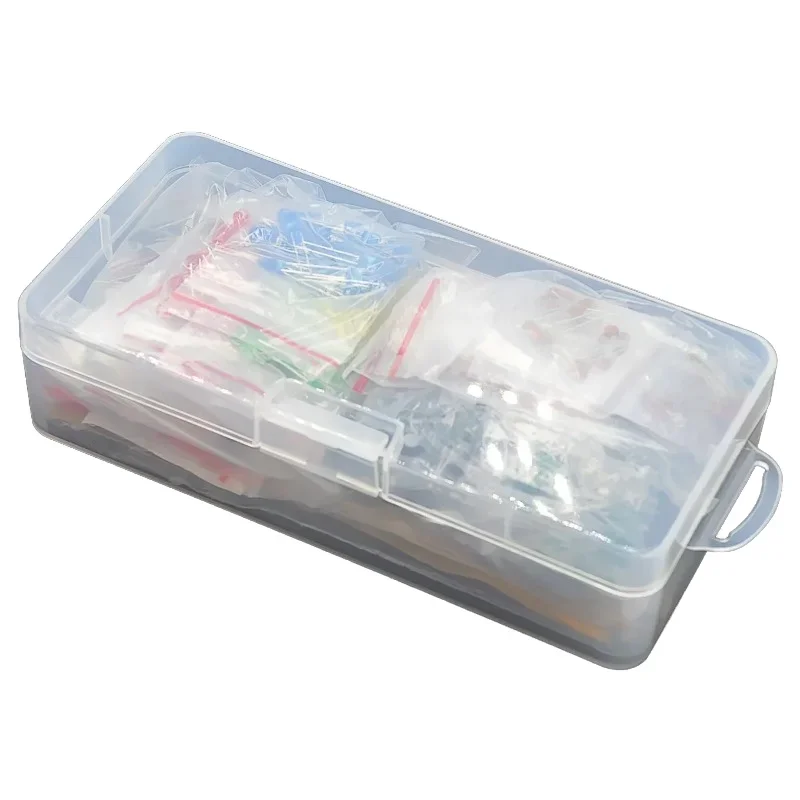 Electronic Component Kit 7 Kind Metal Film Resistor Assortment Led Diodes Electrolytic Capacitor Ceramic Set Transistor Pack DIY image 3