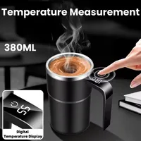 380ML Electric Coffee Self Mixing Mug IP67 Waterproof BPA-free Coffee Stirring Mug Rechargeable Automatic Magnetic Cup For Tea