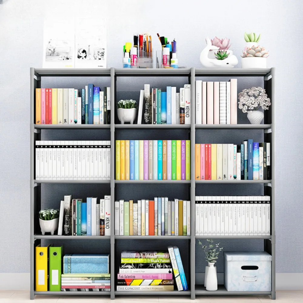 Home Bookshelf Strong Load-bearing Capacity Multi-layer Decor Storage Locker Portable Easy Assembly Shelf Bookcase DIY Book Rack storage rack book display stand