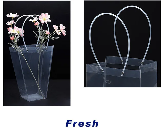 10 Pcs Clear Gift Bags With Handles, Reusable Flower Bouquet Gift Bags Flower  Wrapping Plastic Bags Tote Shopping Bags Crafts Wrapping Bags Snack Goodie  Bags Party Favor Bags : : Home 