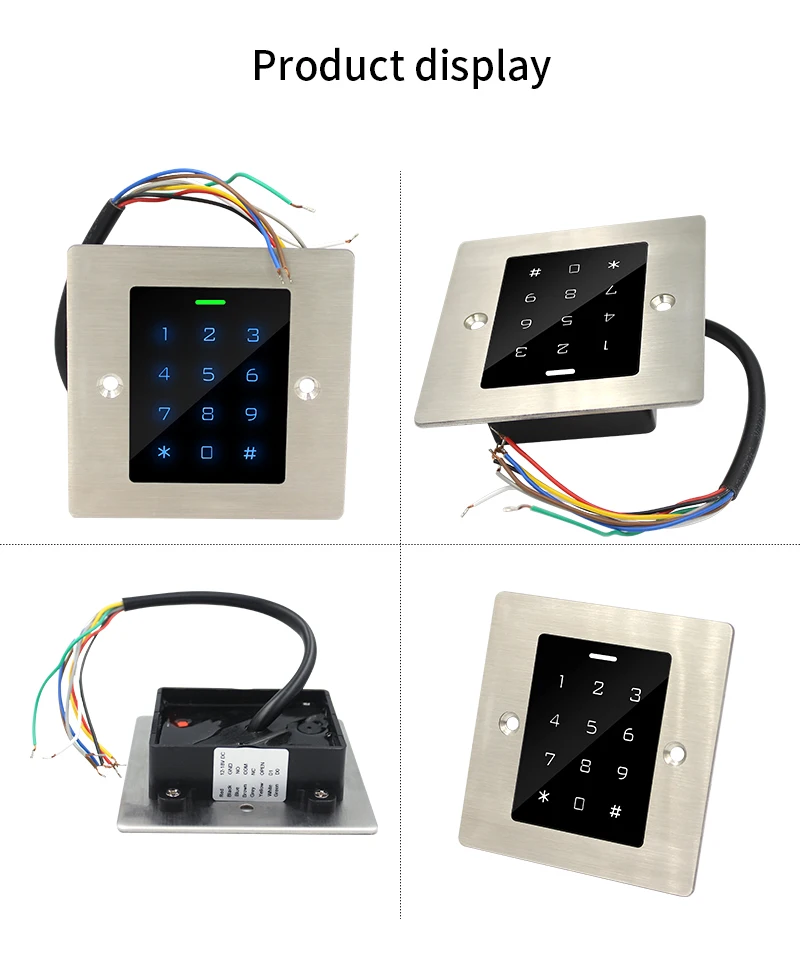 RFID Reader Touch Door Opener Metal Access Controler 2000 Users IP66 Waterproof