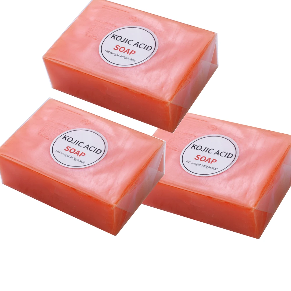 Kojic Acid Soap 100gX3 Colors Pack Dark Black Skin Lightening Soap Hand Made Glutathione Soap Skin Bleaching & Brightening 2