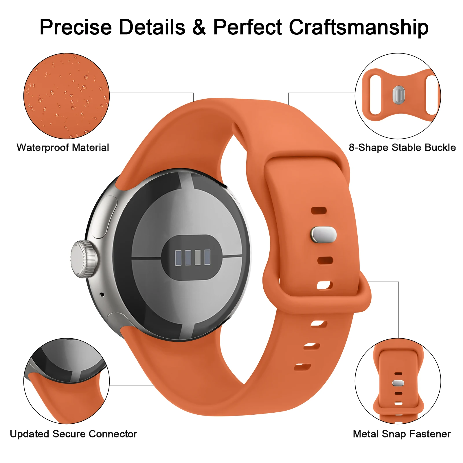 Premium Silicone Sport Band - No Gap Design