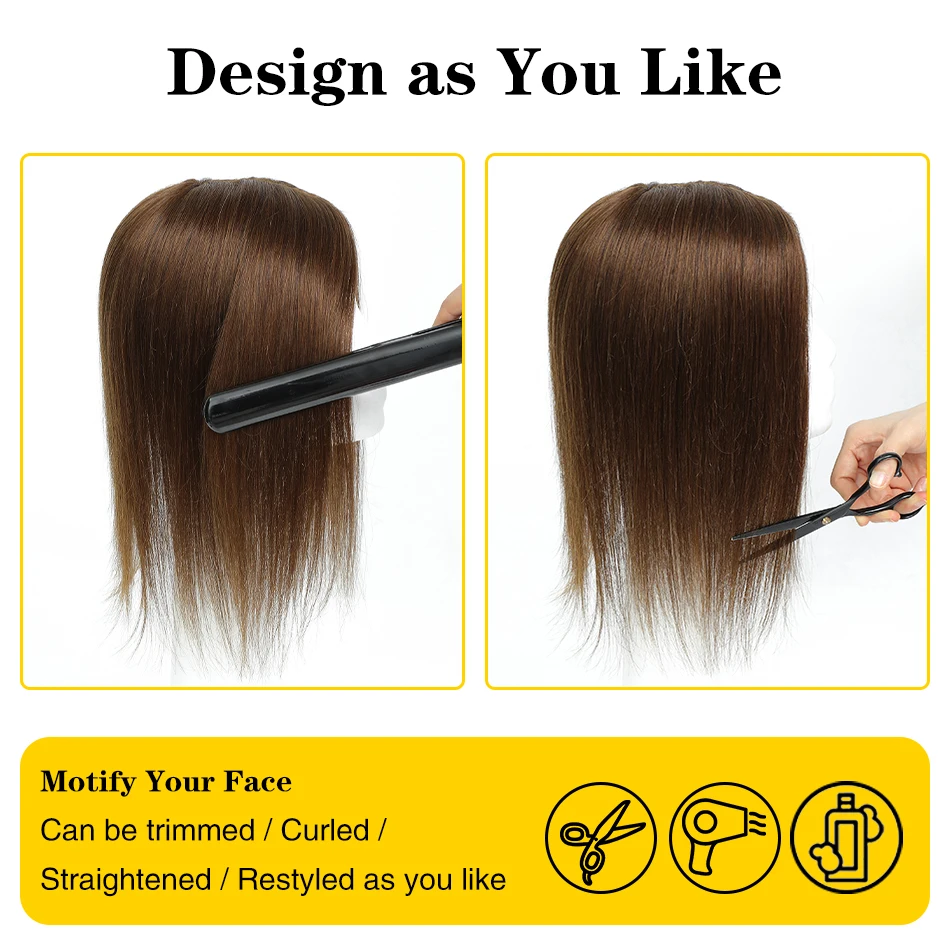 Human Hair Wigs Topper 10-18Inch