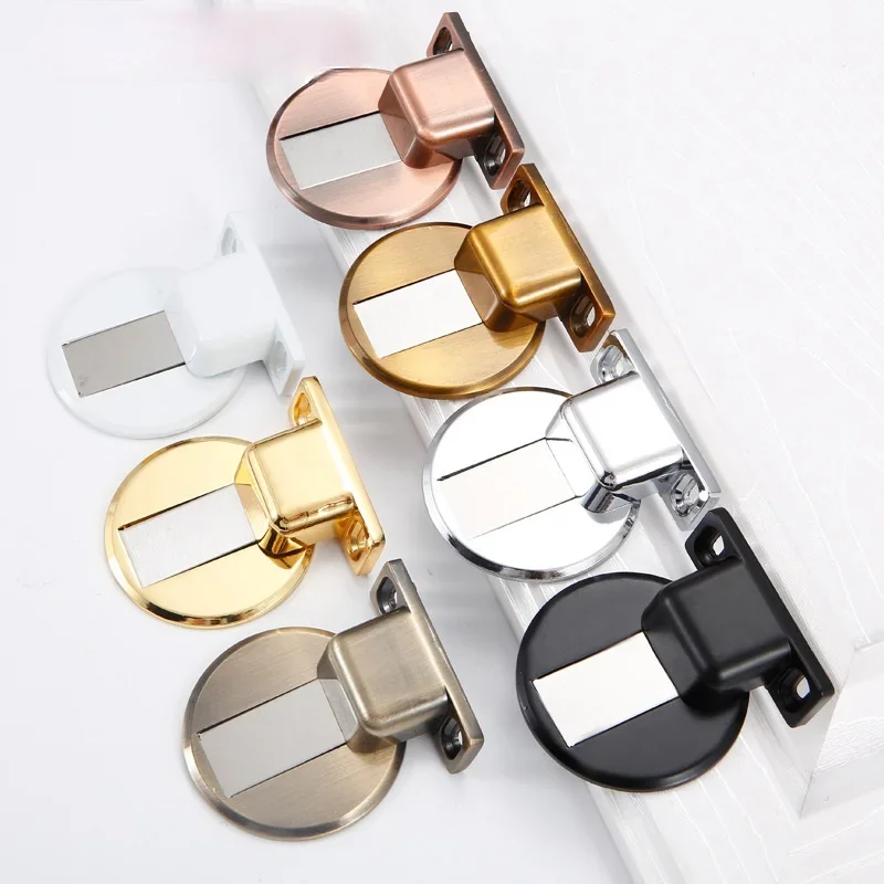Door Stopper Magnetic Door Stopper Magnet Door Stops Stainless Steel Door Stopper Magnetic Holder Toilet Glass Hidden Doorstop Furniture Hardware