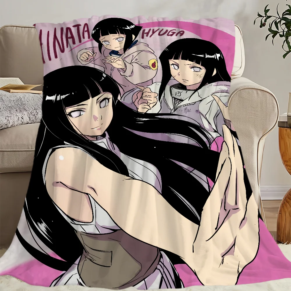 Warm Soft h-Hinata Plush Anime Nap Blankets Sofa h-Hyuuga for Living Room Office Bedroom Home Travel cartoon Kid Gifts Flannel 5