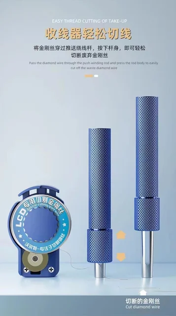 100m Filo Di Molibdeno Per Taglio Schermi - 0,06mm Con Maniglia, Per Riparazione Telefoni E LCD - Foto 7