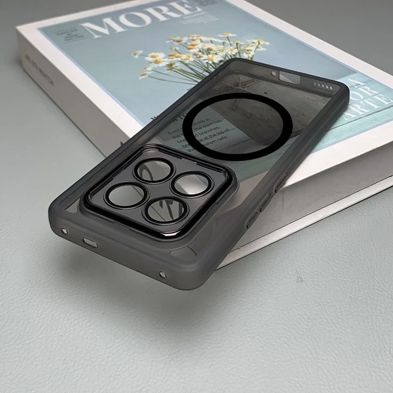 Magnetic Clear Silicone Shockproof Phone Case with Camera Protection and MagSafe Compatibility