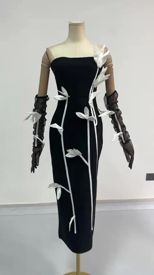 TWOTWINSTYLE однотонные утягивающие темпераментные платья миди для женщин без