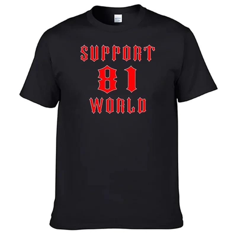 T-shirt Noir Support 81 World | Vêtement Motard Biker