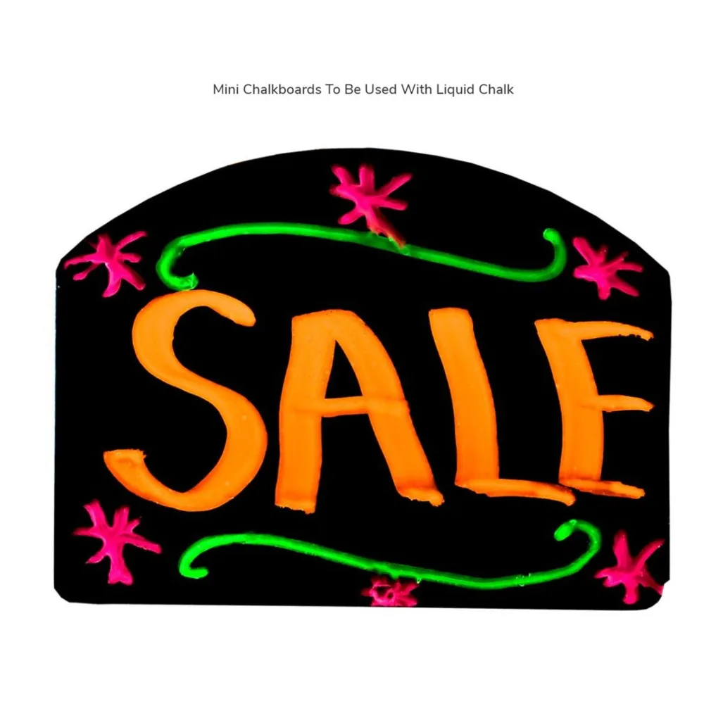 Mini Wet Erase Blackboard with Curved Top Chalkboard Pvc Memo Writing Card