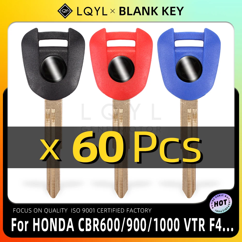 60Pcs Motorcycle Key Uncut Blank Replace Keys For HONDA CBR600RR CBR1000RR CBR900RR CBR954RR VTR1000 NC700 CB400 CBR600 F4 i