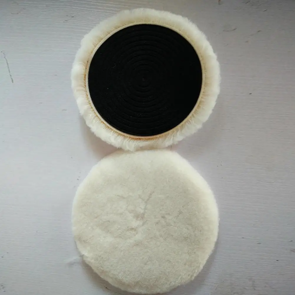 S15f8b7bb4b834d3d943b937a70ea8989O 1Pcs Wool Buffing Pad Wax Polishing Buffer Car Polisher Ball Kit with Magic Sticker for Polishing Cream