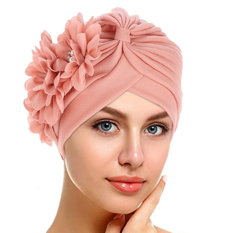 Women Floral India Hat Flower Stretchy Beanie Turban Bonnet Chemo Cap For Cancer Patients Ladies Bandanas African Head Wrap women floral india hat flower stretchy beanie turban bonnet chemo cap for cancer patients ladies bandanas african head wrap