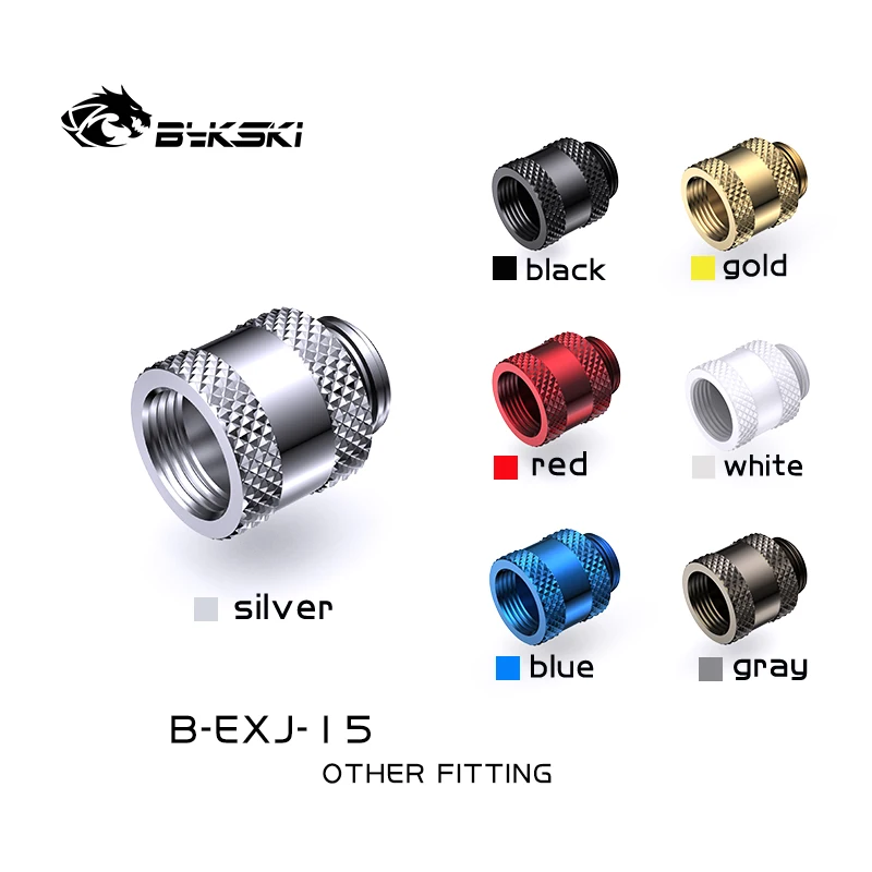 Bykski-conector Refrigerando do Prolongamento de Água Cores Múltiplas pc Homem Aos Encaixes Fêmeas g1 7.5 mm 10 mm 15 mm 20 mm 25 mm 30 mm 40 Milímetros - Imagem 3