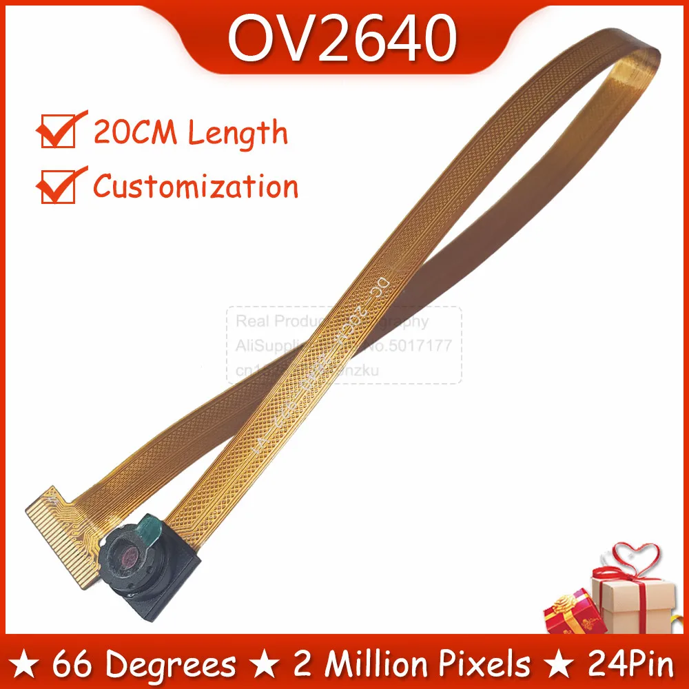   ī޶ ,  24 , 20cm OV2640, 66 , 0.5mm ġ, 2 鸸 ȼ, ESP32 CAM Ұ, 200mm
