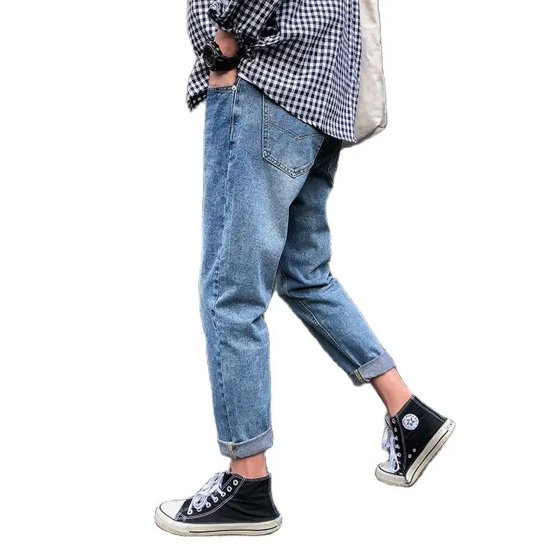 Wholesale 2022 Men's Summer Trendy Men Women Couple Casual Pants Korean Retro Tooling Loose Wide Leg Straight Jeans Wholesale