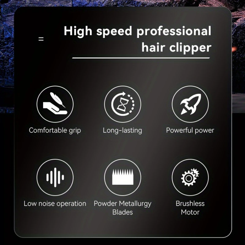 KEMEI KM-2796 Hair Salon Hair Clipper Set Metallurgical Blade Digital Hair Clipper Long lasting Battery Life 6