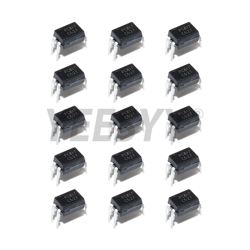 50PCS PC817 PC817C Optocoupler FL817C PS817C DIP4 DIP Opto Coupler New and Original Optical Isolation IC Chip 817C EL817 5v 4