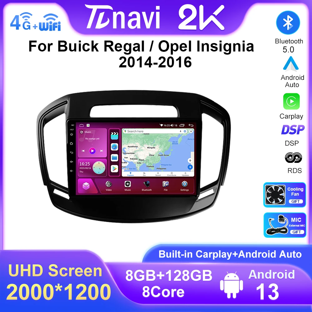 

Мультимедийный видеоплеер для Opel Insignia 2014 2015 2016 для Buick Regal 2014 - 2016 Android автомобильный радиоприемник стерео GPS Carplay 4G