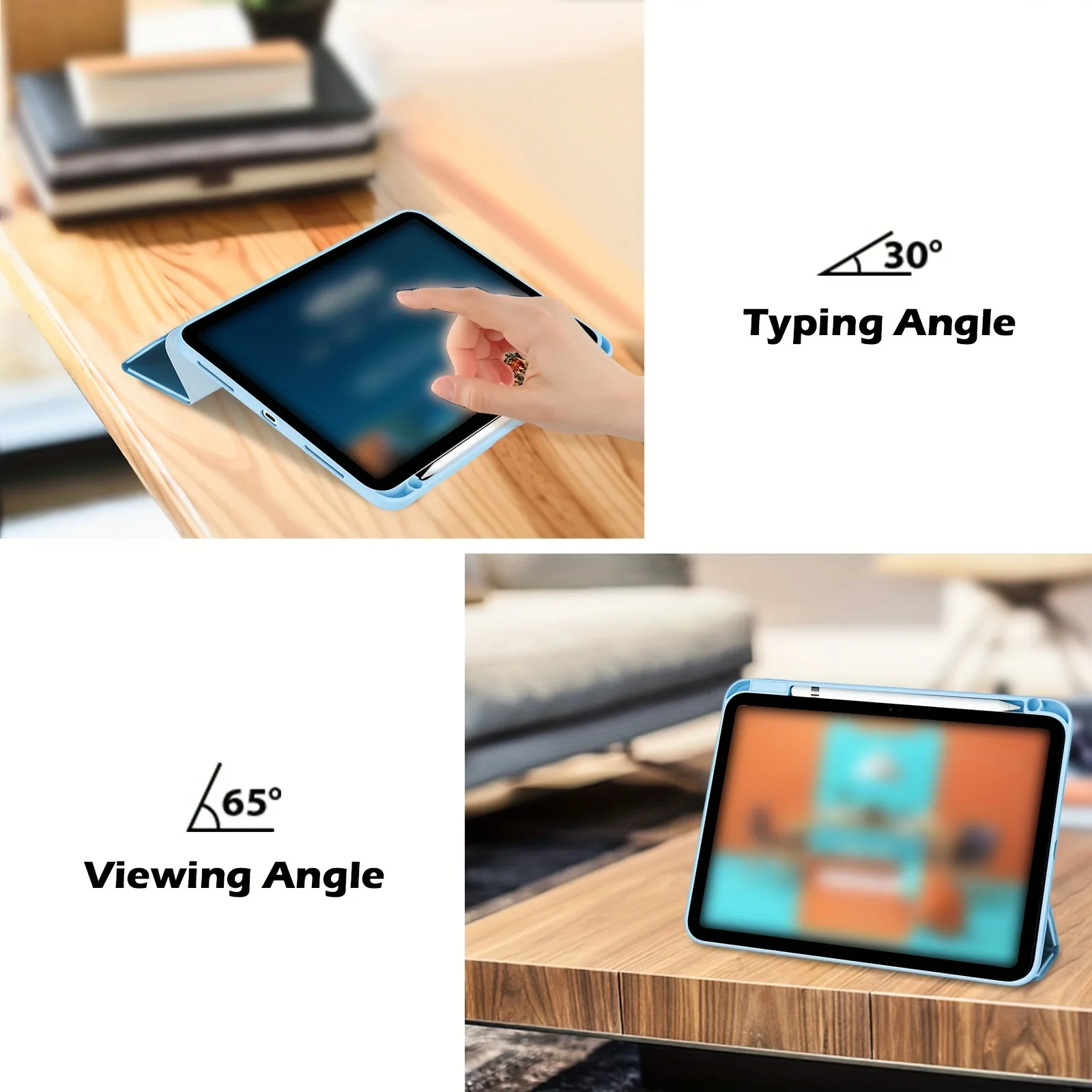 Versatile Tablet Protective Clear PC Cover with Wake Feature
