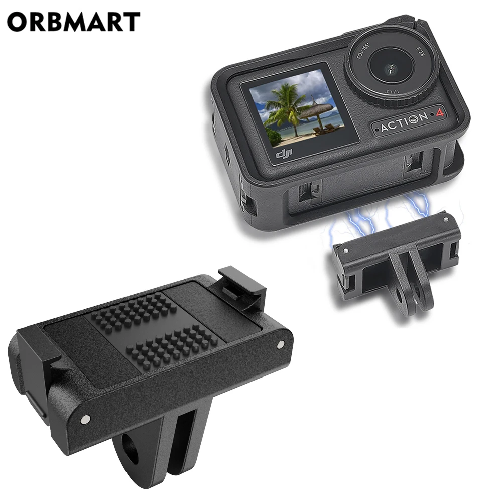 Magnetic Fork Quick Release Extension Mount Base Accessory for Action Cameras