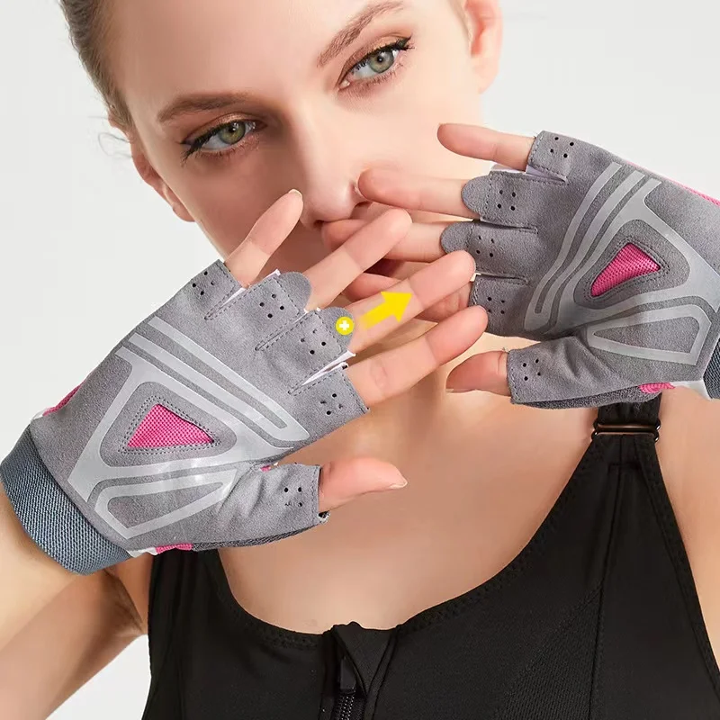 Guantes de gimnasio para hombre y mujer, manoplas profesionales para  levantamiento de pesas, Crossfit, entrenamiento, culturismo, medio dedo,  Protector de mano Fivean Guantes deportivos