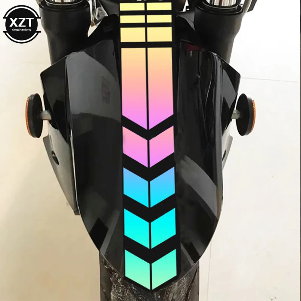 Reflective Stickers Motorcycle Stickers Car Accessories Auto Stickers Vinyl Stickers Graffiti Stickers Custom Stickers Motorcycle Accessories Motorcycle Reflective Stickers Wheel on Fender Waterproof Safety Warning Arrow Tape Car Decals Motorbike Decoration Accessories